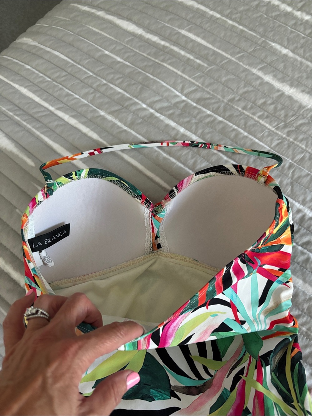 La Blanca Tropical Skirted 2 Piece Tankini 8 - Picture 3 of 3